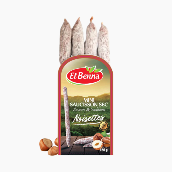Mini saucisson sec halal à la noisette
