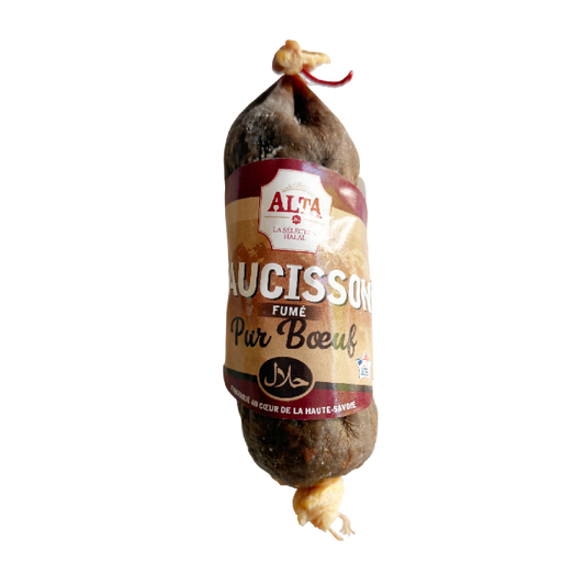 Saucisson sec de boeuf halal fumé