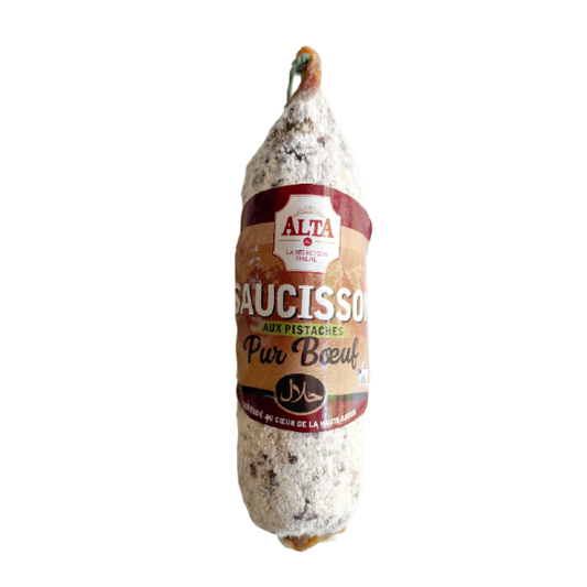 Saucisson sec de boeuf halal aux pistaches